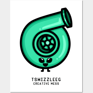 Cutest Turbo - Minty Glow Alien Posters and Art